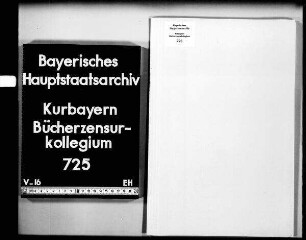 Zensur bzw. Druckerlaubnis für diverse philosophische Werke (ohne Aktenzusammenhang)