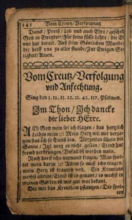 Vom Creutz/ Verfolgung und Anfechtung.