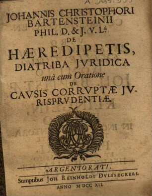 De Haeredipetis : diatriba iurid.