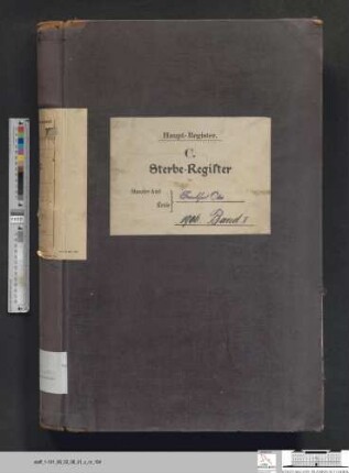 Sterberegister Stadt Frankfurt (Oder) 1906, Urkunde
                                 1-464