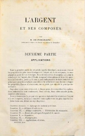 L'Argent et ses composés. 2