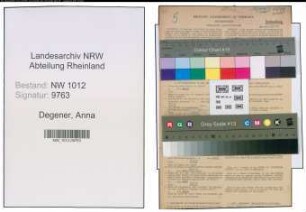 Entnazifizierung Anna Degener , geb. 10.07.1908 (Einzelhaendlerin)