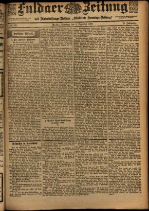 Dritte Ausgabe vom Samstag, den 02. Dezember 1899.