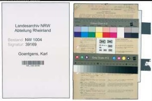 Entnazifizierung Karl Goentgens , geb. 15.12.1896 (Angestellter)