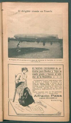 El dirigible alemán en Francia - [Fotografía]