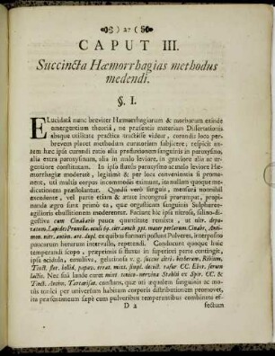 Caput III. Succincta Hæmorrhagias methodus medendi.