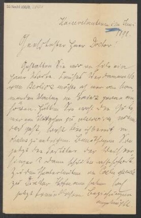 Brief an B. Schott's Söhne : 06.1898