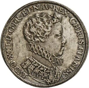Medaille von Nicolas Briot auf die Krönung König Ludwigs XIII. von Frankreich am 17. Oktober 1610 in Reims