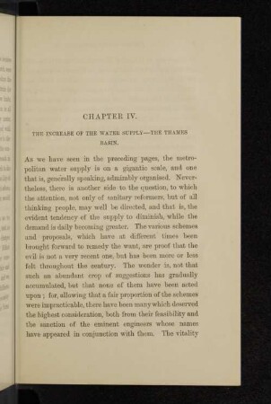 Chapter IV. The increase of the water supply - the thames basin.