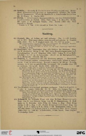 Nachtrag (Nr. 411-415)