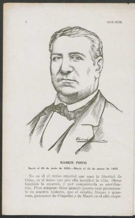 Ramon Pinto - Nació el 20 de junio de 1803. - Murió el 22 de marzo de 1885.