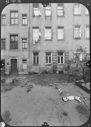 Dresden-Neustadt, Bischofsweg 30. Wohnhaus (um 1895). Hoffront
