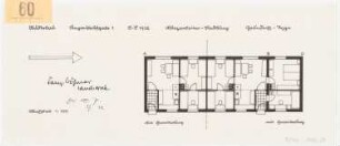 Städtebau, Stegreifaufgabe 1 Sommersemester 1932: Kurzarbeiter-Siedlung Wohnungsgrundriss 1:100