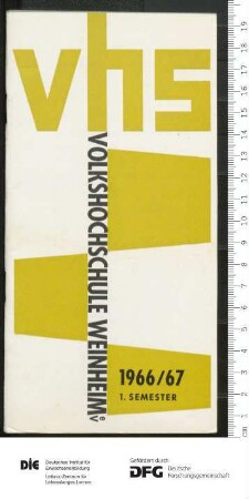 Programm 1. Semester 1966/1967