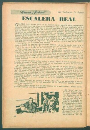 Escalera real : Cuento policial