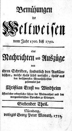 Siebender Theil.