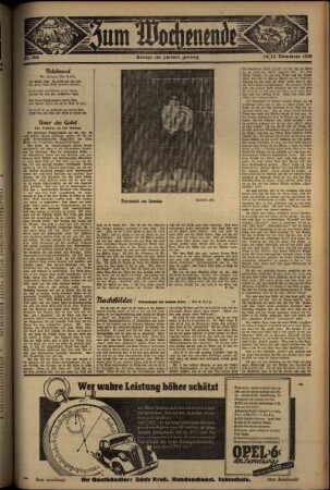 Dritte Ausgabe vom Sonntag, den 15. November 1936.