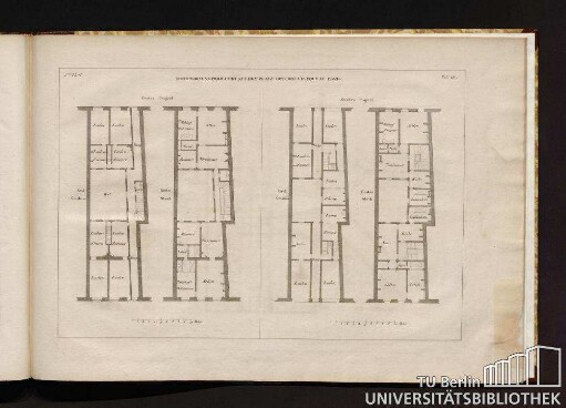 3ter Theil. Taf. 26. Mieth-Wohnungen projectirt auf dem Platz des Fort L'Evêque zu Paris.