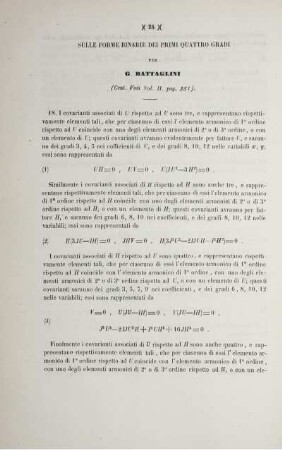Sulle forme binarie dei primi quattro gradi (Cont. Vedi Vol. II. pag. 351).