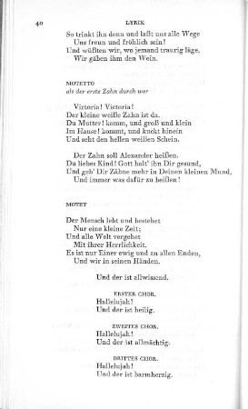 Motetto als der erste Zahn durch war