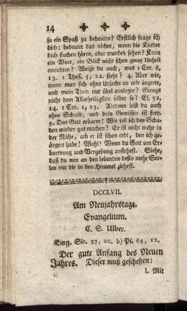 DCCLVII. Am Neujahrstage. Evangelium.