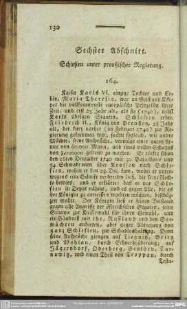 Sechster Abschnitt. Schlesien unter preußischer Regierung