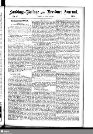 Dresdner Journal ; [...] ; Landtagsbeilage, 01