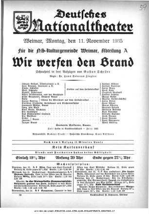 Wir werfen den Brand