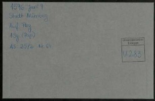 Archivumschlag mit Signatur