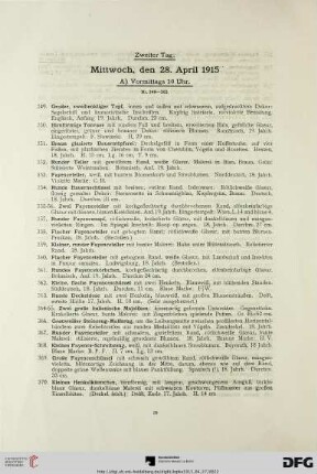 Zweiter Tag: Mittwoch, den 28. April 1915 (Nr. 349-698)