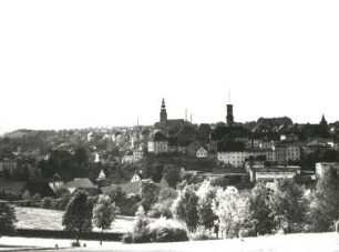 Bystrzyca Kłodzka (Polen/Habelschwerdt). Stadtansicht von Südsüdosten
