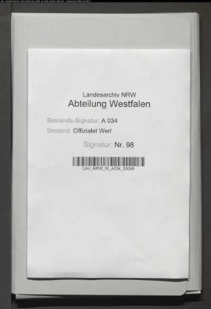 Protocollum obligationum ex contractuum des Gogerichts Attendorn