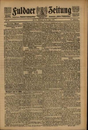 Zweite Ausgabe vom Mittwoch, den 30. Juni 1909.