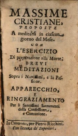 Massime Cristiane proposte a mediarsi in ciascun giorno del mese ...