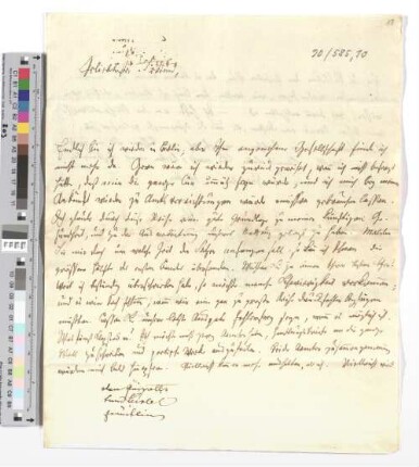 Brief an [Buchhändler Reich]