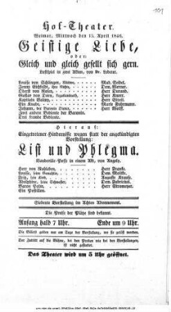 Geistige Liebe, oder: Gleich und gleich gesellt sich gern