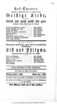 Geistige Liebe, oder: Gleich und gleich gesellt sich gern