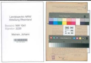 Entnazifizierung Johann Meinen , geb. 00.00.0000 (Gastwirt)