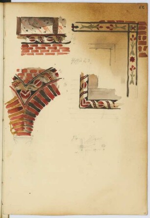Castello di Serravalle: Details (aus: Skizzen- und Fotoalbum 5)
