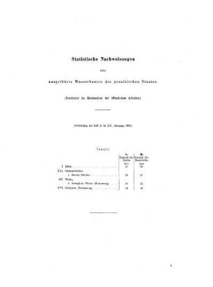 1901: Statistische Nachweisungen über ausgeführte Wasserbauten des preußischen Staates