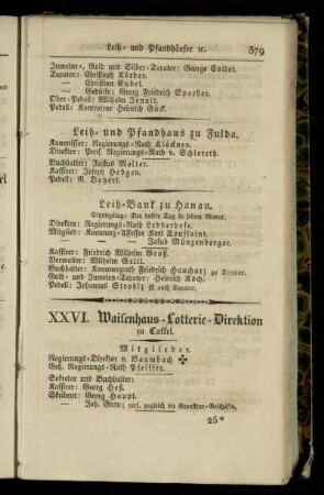 Waisenhaus-Lotterie-Direktion zu Cassel