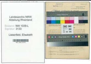 Entnazifizierung Elisabeth Liesenfeld , geb. 24.09.1908 (Kindergaertnerin)