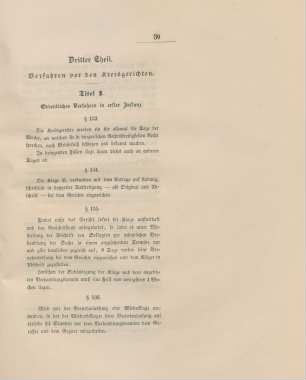 Dritter Theil. Verfahren vor den Kreisgerichten