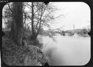 Jena-Burgau. Alte Saalebrücke (E. 15. Jh., Zerstörung 1945). Ansicht vom rechten Ufer
