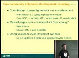Being a good upstream - the syslog-ng PoV