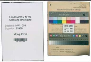 Entnazifizierung Ernst Moog , geb. 15.11.1905 (Kaufm.Angestellter)