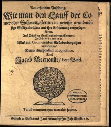 Neu-erfundene Anleitung/ Wie man den Lauff der Comet- oder Schwantz-sternen in gewisse grundmässige Gesätze einrichten und ihre Erscheinung vorhersagen könne : Auß Anlaß des jüngst-entstandenen Cometens Im Jahr 1680. und 1681.