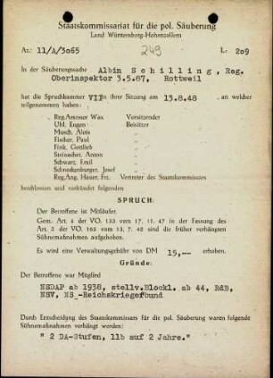 Schilling, Albin