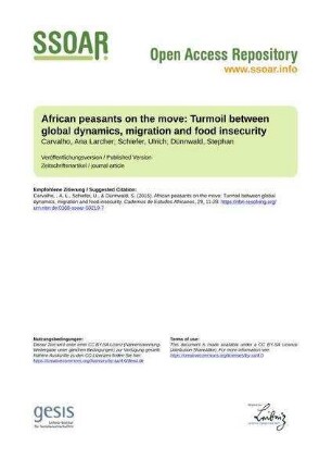 African peasants on the move: Turmoil between global dynamics, migration and food insecurity
