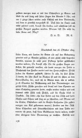 127 Wandsbeck, den 26. Oktober 1804.